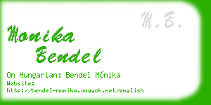 monika bendel business card