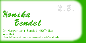 monika bendel business card